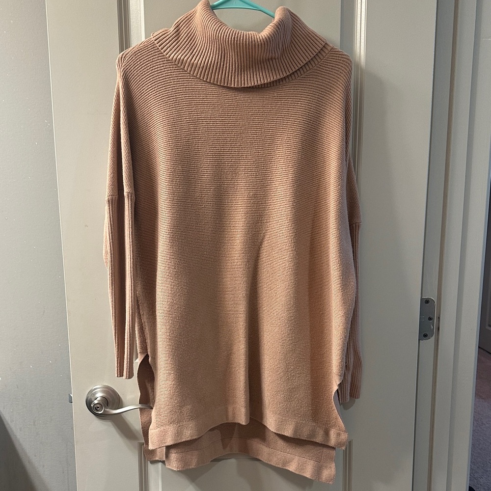 Cozy Tan Turtleneck Sweater